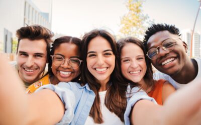 Group,Of,Happy,Multiracial,Teenagers,Having,Fun,Smiling,Taking,A